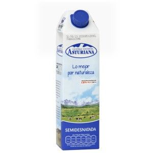 Asturiana leche semidesnatada 1 lt por 6 unidades