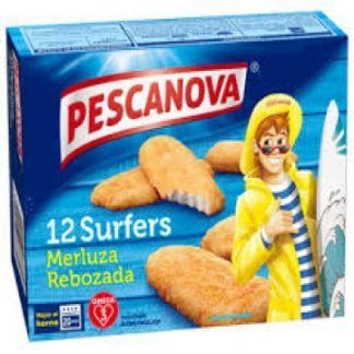 Merluza rebozada 12 surfers PESCANOVA 400 g.